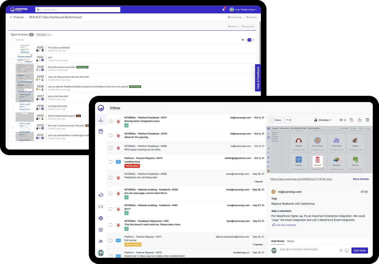 Usersnap PM acquisition and migration